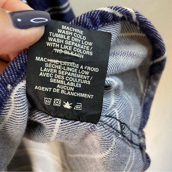 HOWE Creative Workwear Flannel Button Down Blue/White Long Sleeve Size XXL - Picture 7 of 9